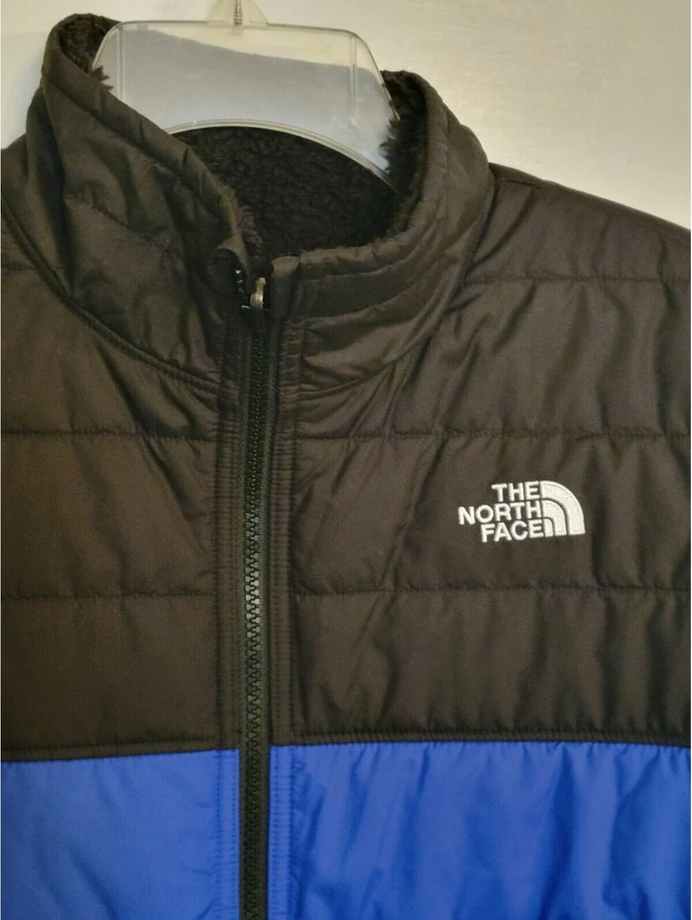THE NORTH FACE BOYS REVERSIBLE MOUNT  PUFFER JACKET FLEECE Size L